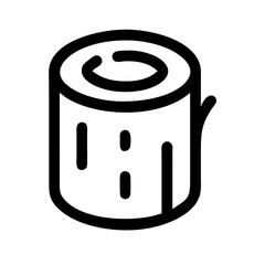 Tree Log Cut Showing Wood Rings Icon Design