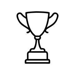 Trophy Cup Standing on Pedestal Base Icon Design