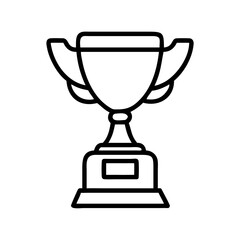 Trophy Cup Standing on Pedestal Base Icon Design