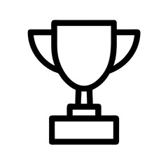 Trophy Cup Standing on Pedestal Base Icon Design