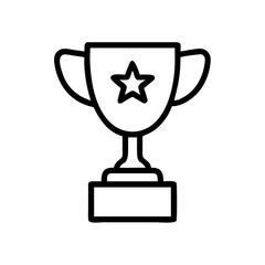 Trophy Cup Standing on Pedestal Base Icon Design