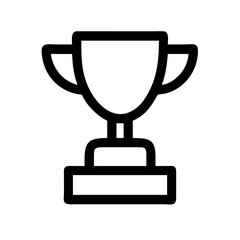 Trophy Cup Standing on Pedestal Base Icon Design