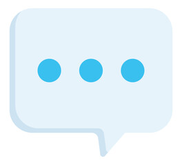 Cute square speech bubble icon isolated on white background.