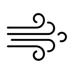 Wind Blowing with Directional Lines Icon Design