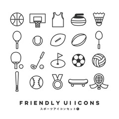 UIアイコンセット（スポーツ①） | Friendly UI Icons (Sports & Fitness①)