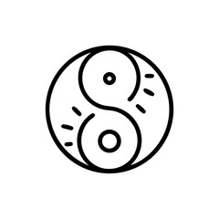 Yin Yang Symbol with Timer Icon Design
