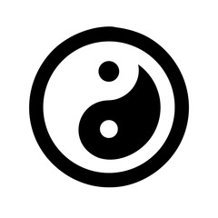 Yin Yang Symbol with Timer Icon Design