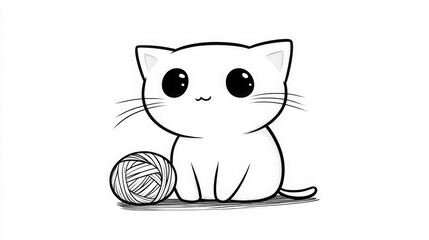 easy coloring pages or books for children, cute and funny coloring page, cartoon illustration, outline picture for coloring kid book, illustration of white black animal