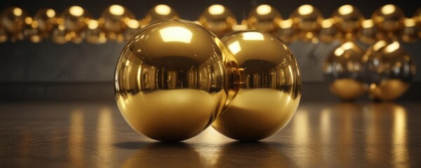 Gleaming gold foil sphere, modern design  Metallic texture, reflective surface ,  abstract,  art,  shiny
