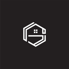 creative simple logo design G, SG,GS real estate