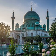 A beautiful mosque in a beautiful place