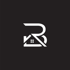 creative simple logo design BR , RB real estate