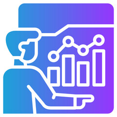 Business Transformation glyph gradient icon