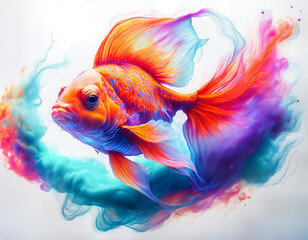 Obraz premium peces, carpa dorada, acuático, acuario, animal, aislada, dorada, mar, mascota, submarino, naturaleza