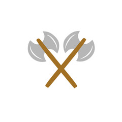 crossed axes vector illustration