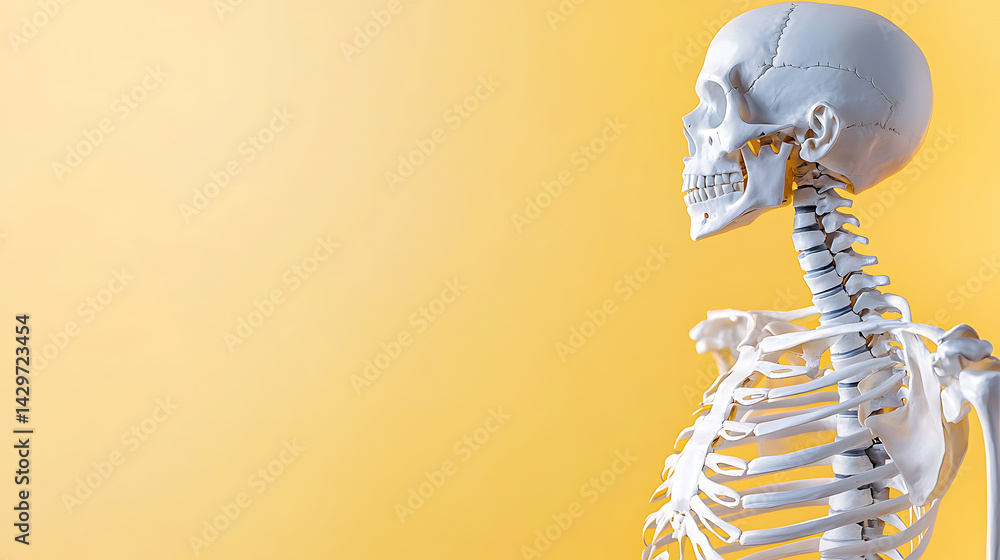 Aufkleber exploring human anatomy skeleton model studio setting educational display side view life science con