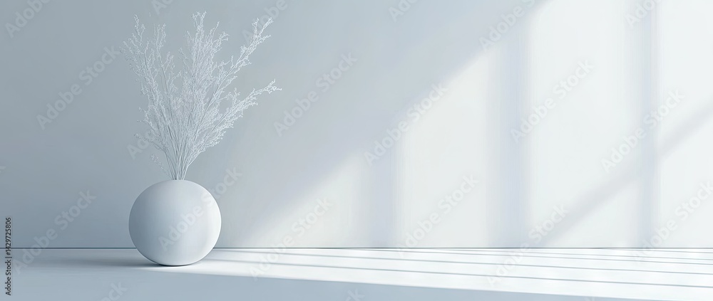Poster a close-up view of scattered white granules on a smooth. light surface. creating a minimalist aesthe