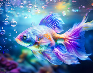 Fototapeta premium peces, carpa dorada, acuático, acuario, animal, aislada, dorada, mar, mascota, submarino, naturaleza