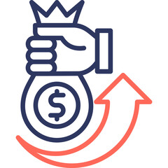 Capital Gains line color icon