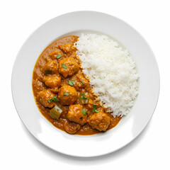 Delicious Chicken Tikka Masala with Fluffy Basmati Rice A Flavorful Indian Dish