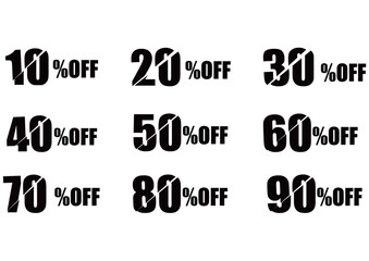 黒の割引イラストセット