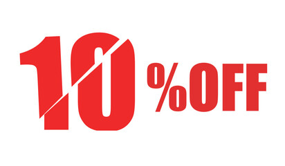 10％OFF 赤色