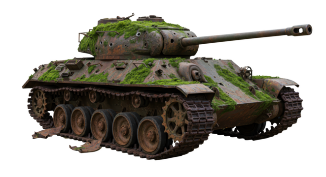 MossCovered Abandoned Tank A Relic of War