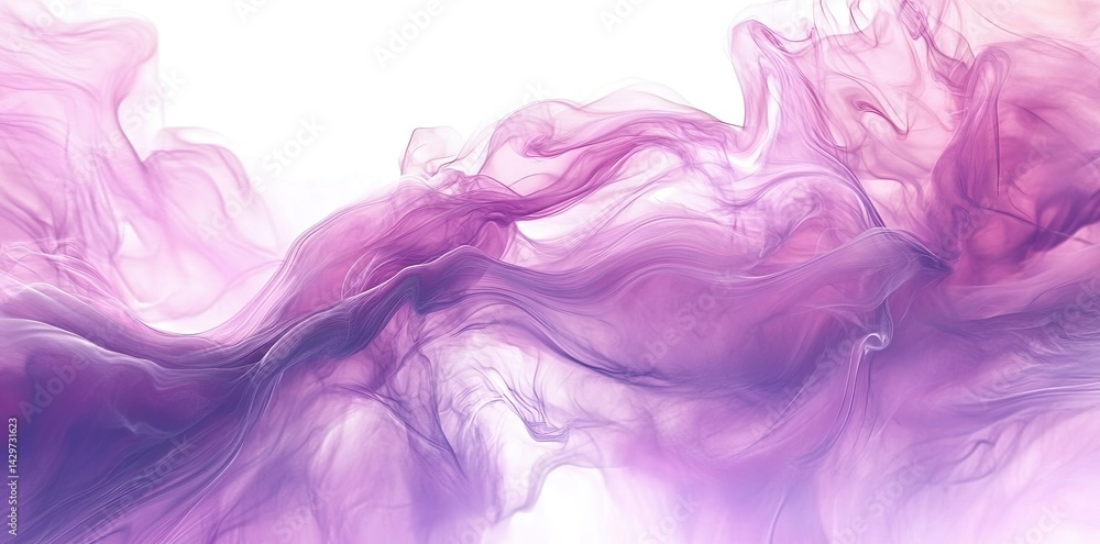 Poster abstract red smoke flowing gracefully across a white background. creating a sense of movement and fl