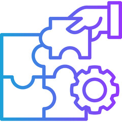 Obraz premium Smart Solutions line gradient icon