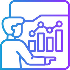 Business Transformation line gradient icon