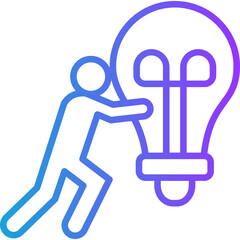 Idea Generation line gradient icon