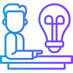Business Idea line gradient icon