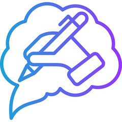 Design Thinking line gradient icon