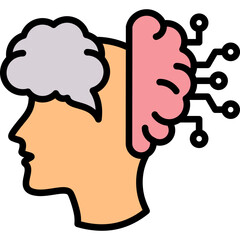 Brainstorming lineal color icon