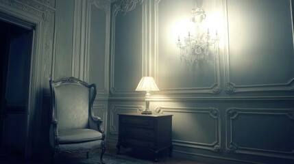 Luxurious, dimly lit interior showcasing ornate decor.