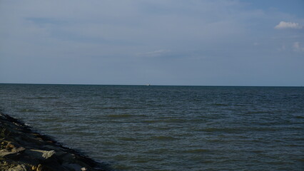 Calm Ocean View from Coastal Rocks