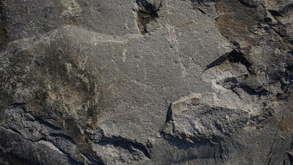 Closeup Gray Rock Texture, Rugged Surface