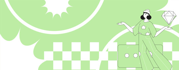 Social media comments flat people vector concept illustration
