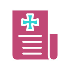 Obraz premium Medical Record Icon Health File Isolated Symbol