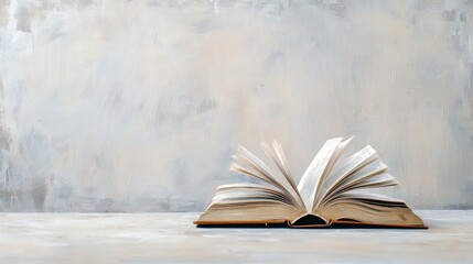 Open book on minimal background