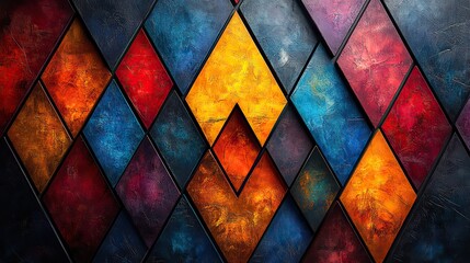 Fototapeta premium Abstract patterns of overlapping triangles create a sharp and dynamic composition