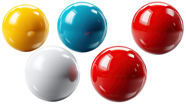 A glossy group of colorful easter eggs, round 3d objects with shiny reflections, a vibrant design concept