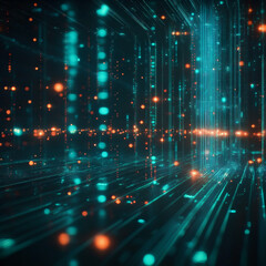 デジタルマトリックスの光と流れ