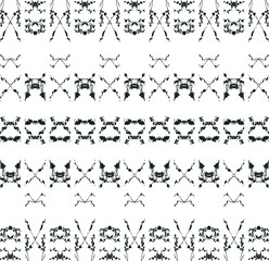 Obraz premium Texture in the form of repeating creepy scary patterns with distortions.