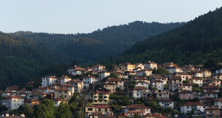 Obraz premium Devin, Smolyan Province, Bulgaria. A city in the Rhodope Mountains.