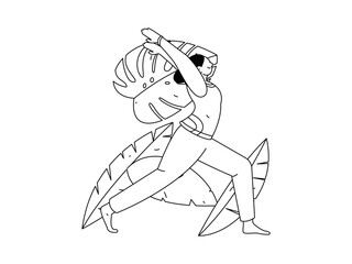 Practicing yoga, physical and mental health, flat vector character concept, operation hand drawn illustration
