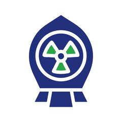 Radiation Symbol with Geometric Design Elements