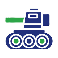 Simple Blue Tank Vector Illustration Graphics