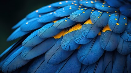 Obraz premium Azure feathers adorn a ceremonial headdress
