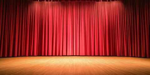 Empty Stage with Red Curtains (11)